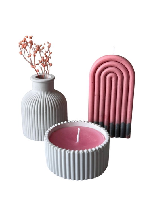 Aberto Design Glamour Candle 14ST - Conjunto de Velas de Soya y Concreto Aberto Design Glamour Candle 14ST - Conjunto de Velas de Soya y Concreto